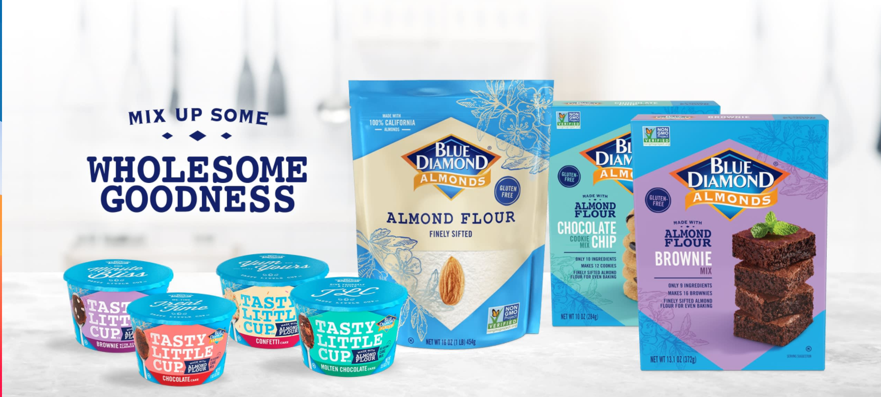 Blue Diamond Debuts Almond Flour Baking Mixes and Cups - Blue Diamond ...
